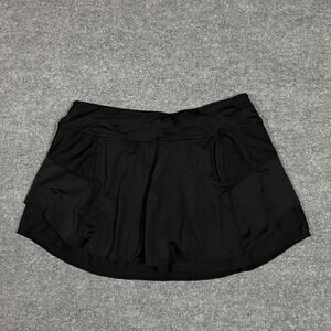 Athleta Skort Womens Small Black Built In Shorts Pockets Athletic Running Tennis